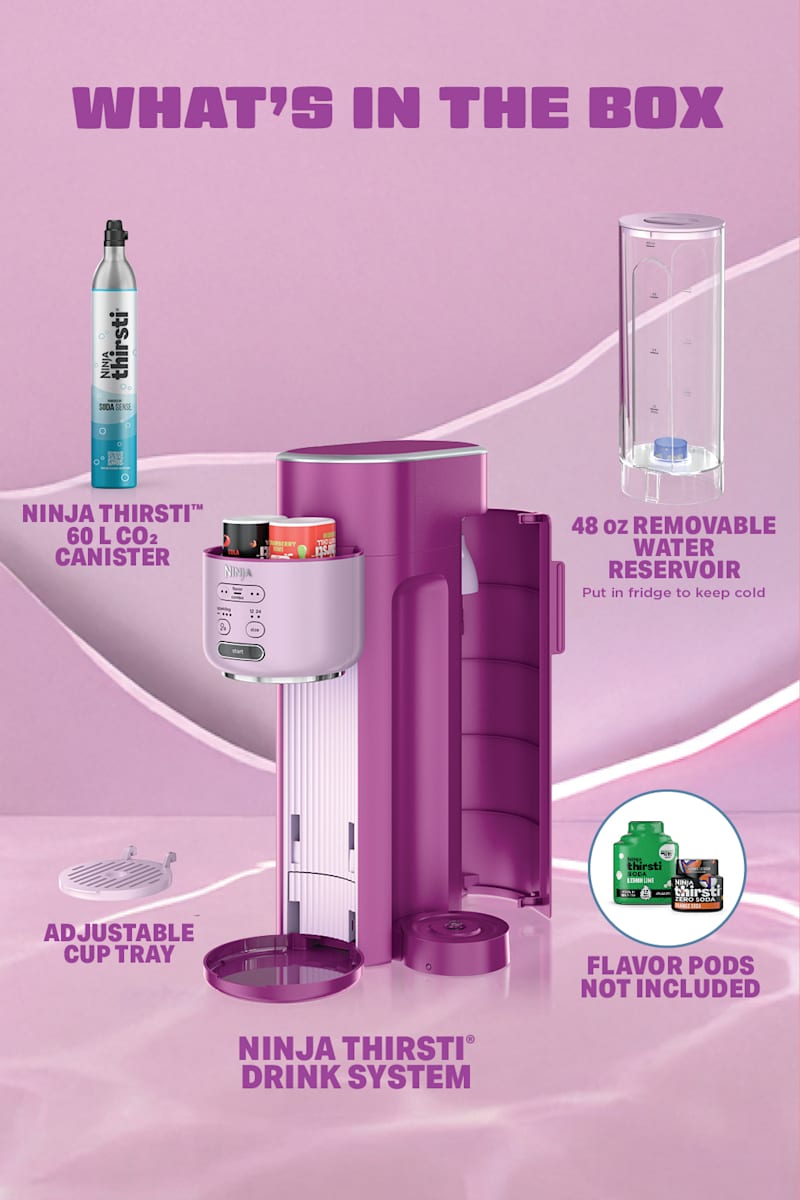 Ninja Thirsti™ Drink System & Soda Machine in Pink