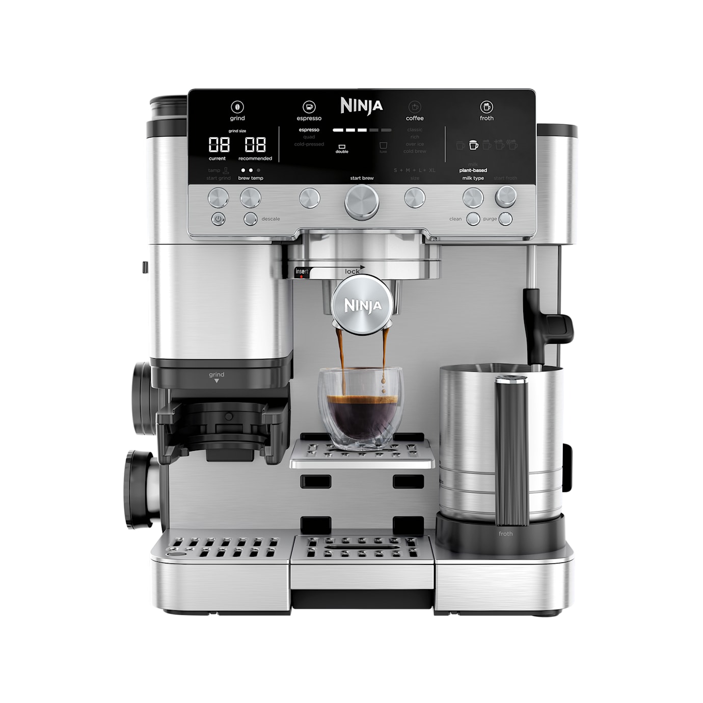 Ninja Luxe Café Premier Plus-Serie Espressomaschine – Silber in Silber | ES655EU | von SharkNinja