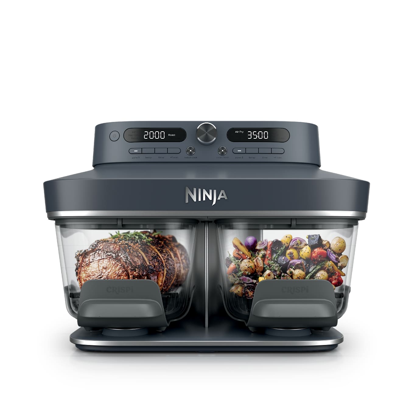Ninja Crispi® DualZone™ Dual Basket Glass Air Fryer in Cyberspace