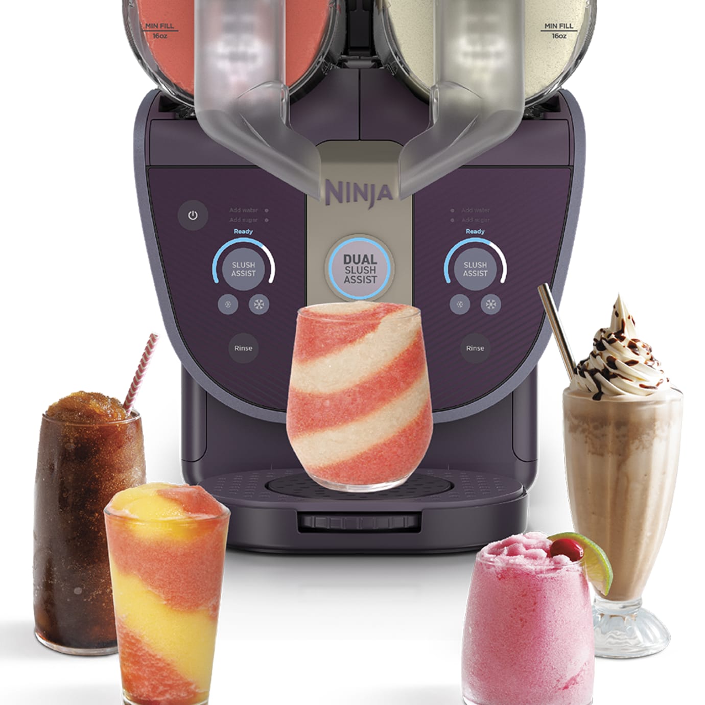 Ninja SLUSHi Twist Slushie Machine in Purple, 10plus Servings in Potion Purple | FS701PU