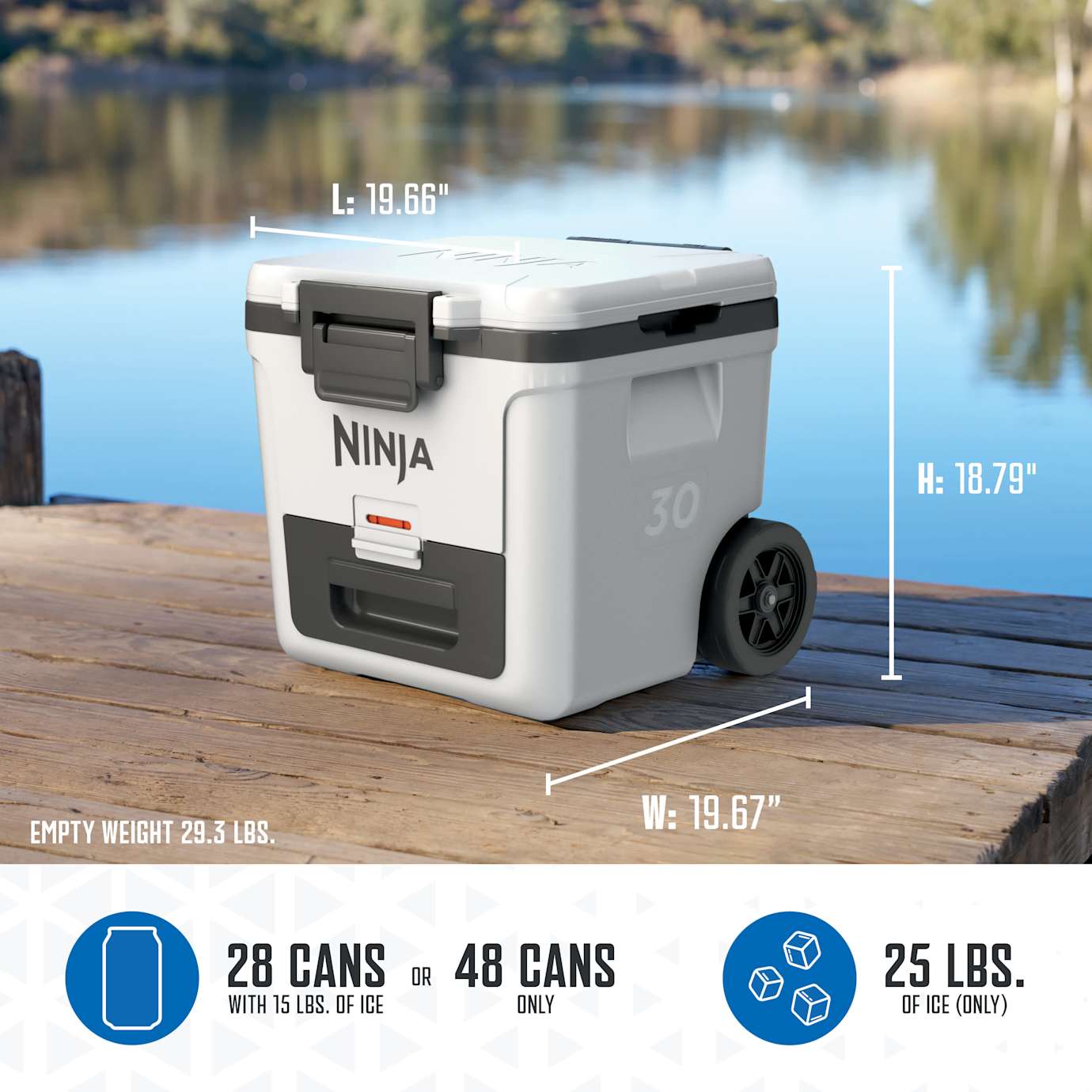 Ninja FrostVault™ 30qt Cooler with Wheels in Coral | SharkNinja