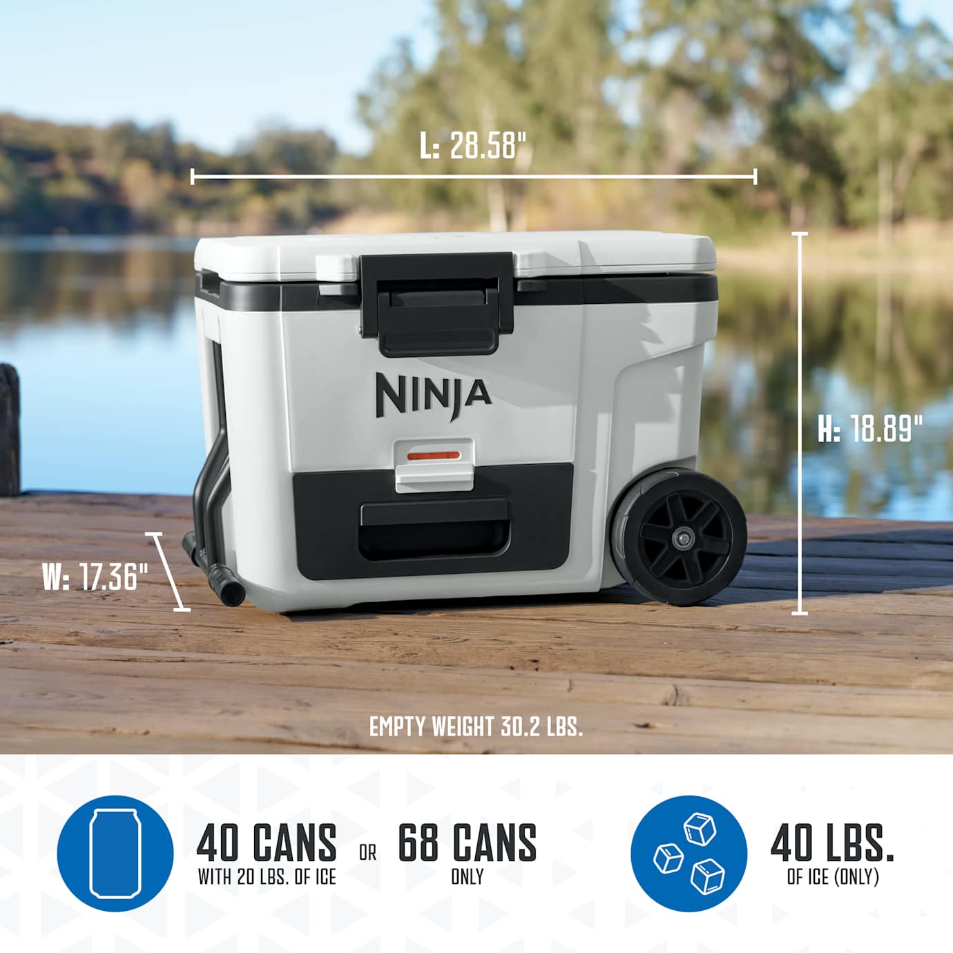 Ninja FrostVault™ 45qt Cooler with Wheels in Yellow | SharkNinja