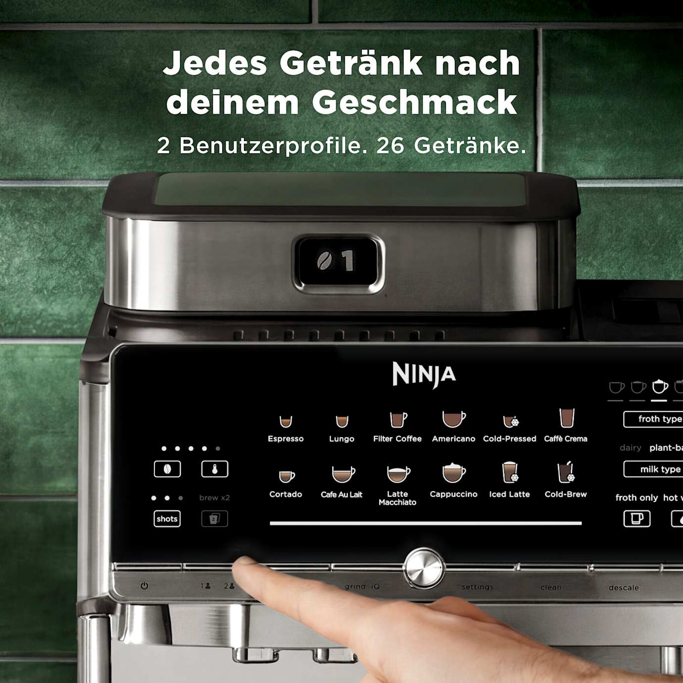 Ninja AutoBarista Pro Kaffeevollautomat in Silber | AE1051EU | von SharkNinja