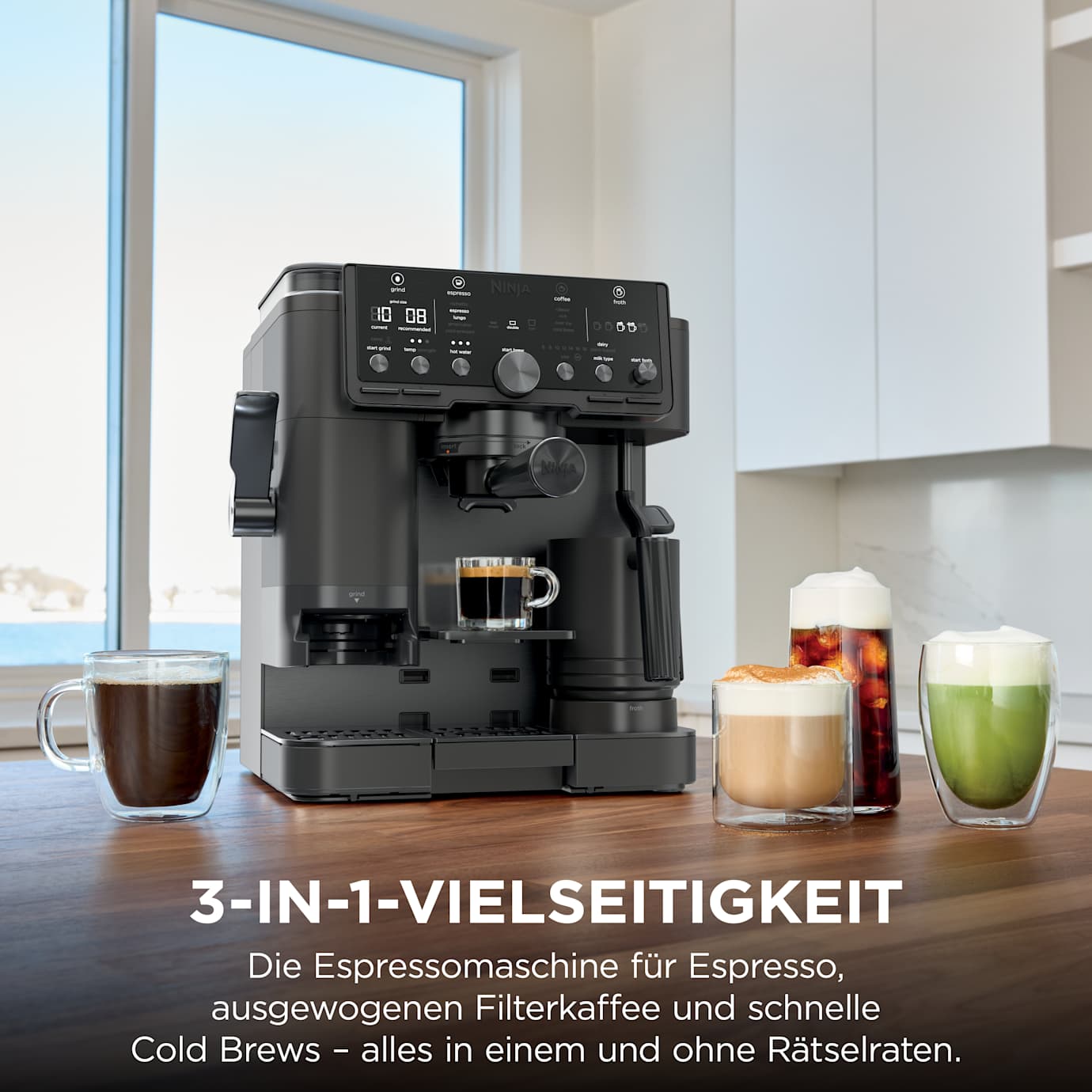 Ninja Luxe Café Pro Espressomaschine in Schwarz | ES701EUBK2 | von SharkNinja