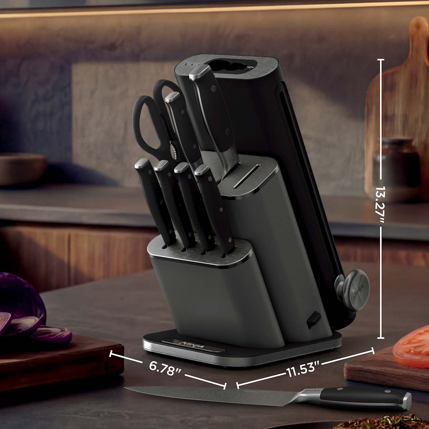 Ninja NeverDull® 10-Piece German Steel Knife Set with Removable
