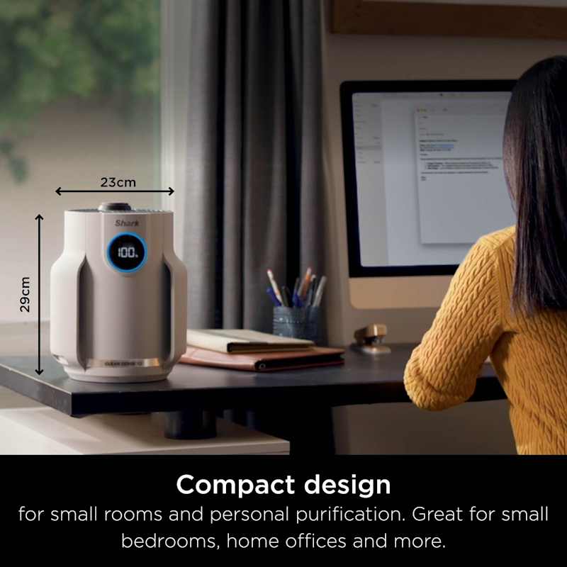 Official Shark image of the white Compact Pro on a desk