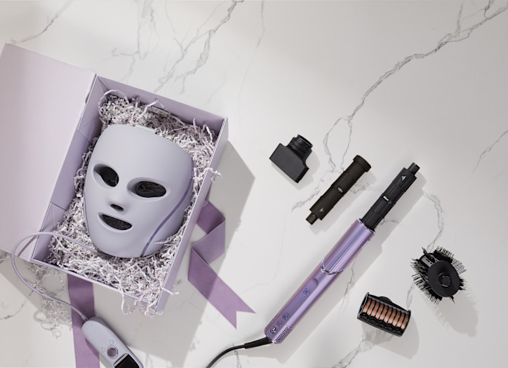 Shark CryoGlow&trade; LED Mask and Shark FlexStyle Purple Bundle