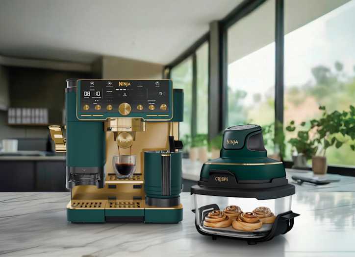 Ninja Luxe&trade; Caf&eacute; Pro & Ninja Crispi&reg; Portable Glass Air Fryer