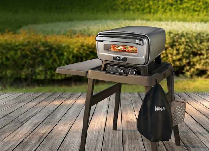 Ninja Artisan&trade; 5-in-1 Electric Pizza Oven Kit with Peel Adjustable Table & Cover