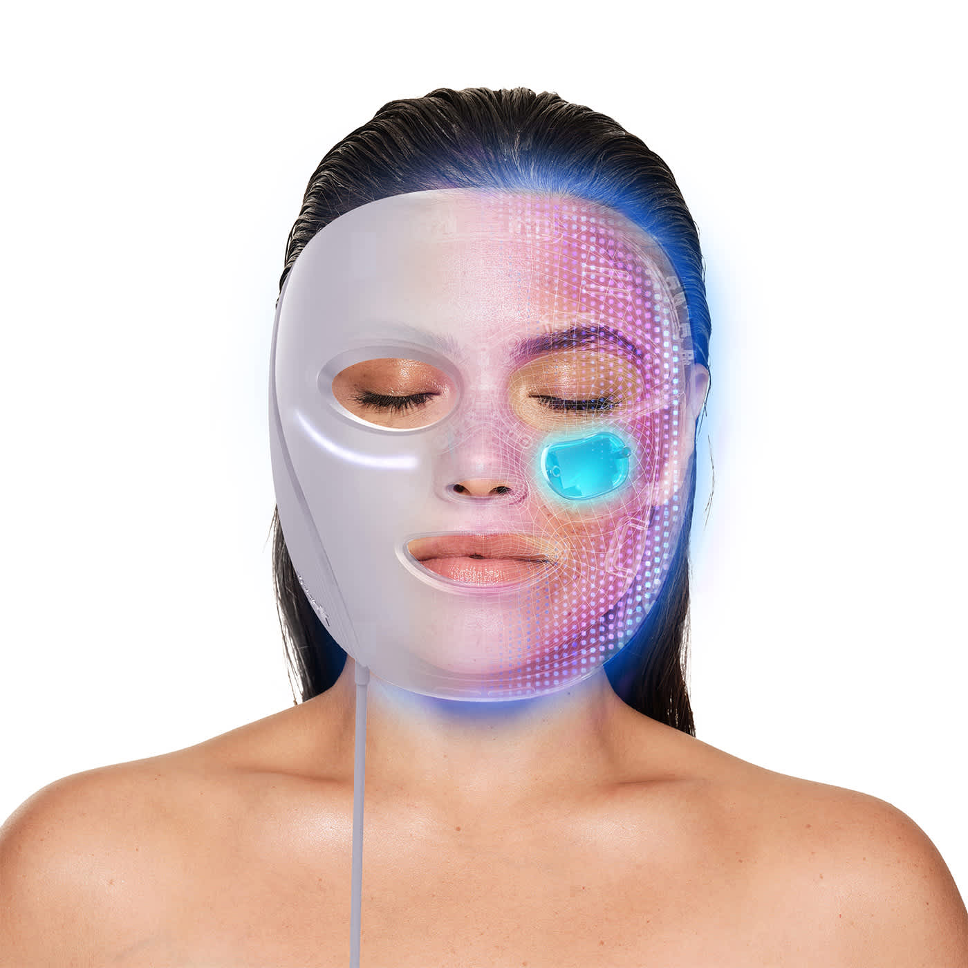 Maschera LED Shark CryoGlow FW312EUPL con tecnologia LED e raffreddamento