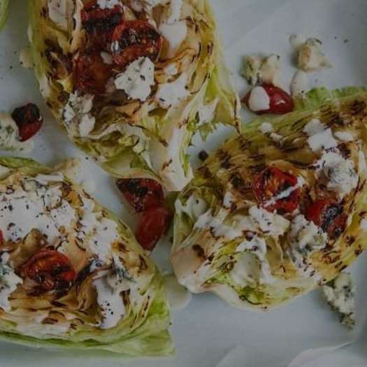 Grilled Iceberg Wedge Salad with Blue Cheese