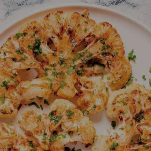 Mediterranean Cauliflower Steaks with Pearled Couscous & Cucumber Salad&nbsp;
