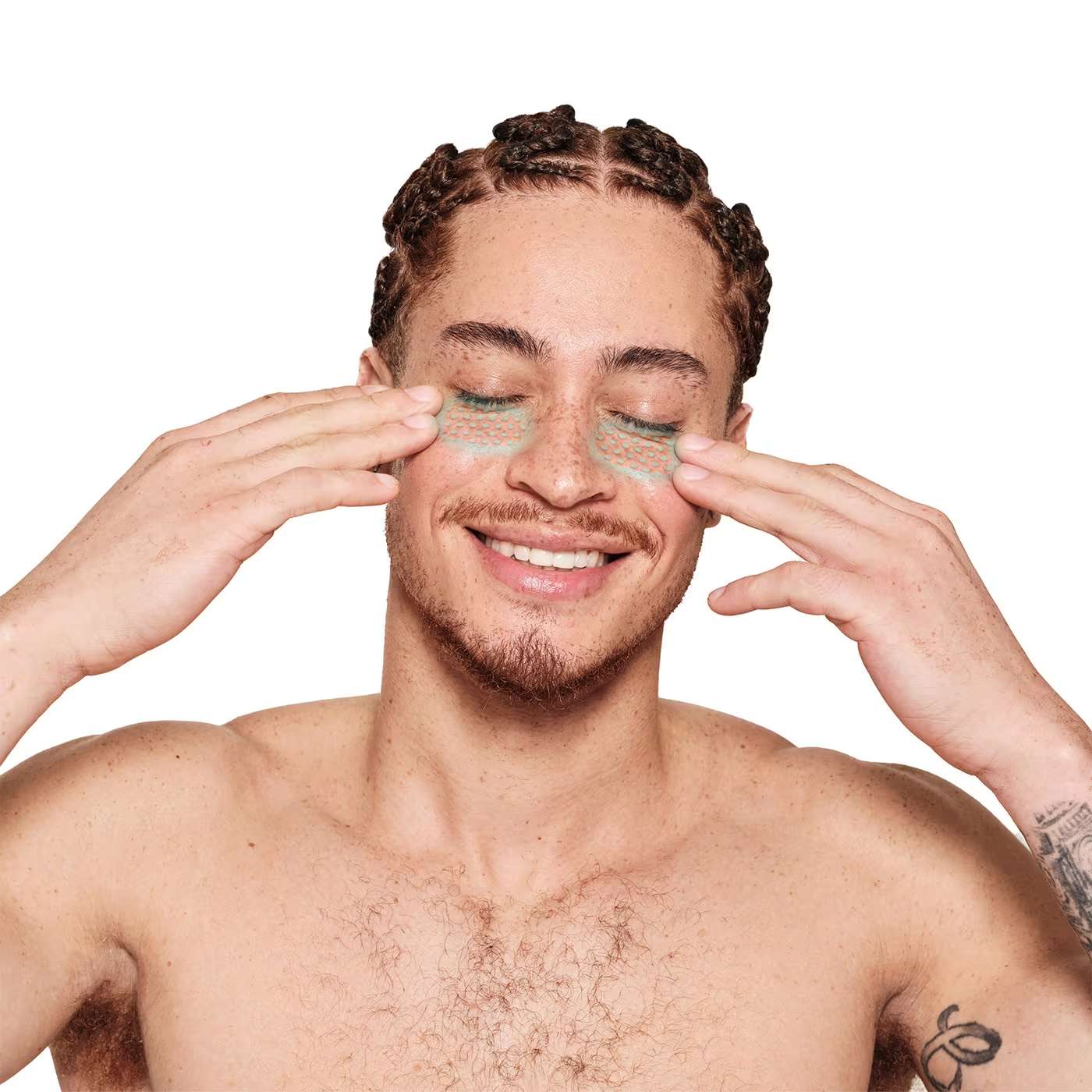 Male eye bag skincare