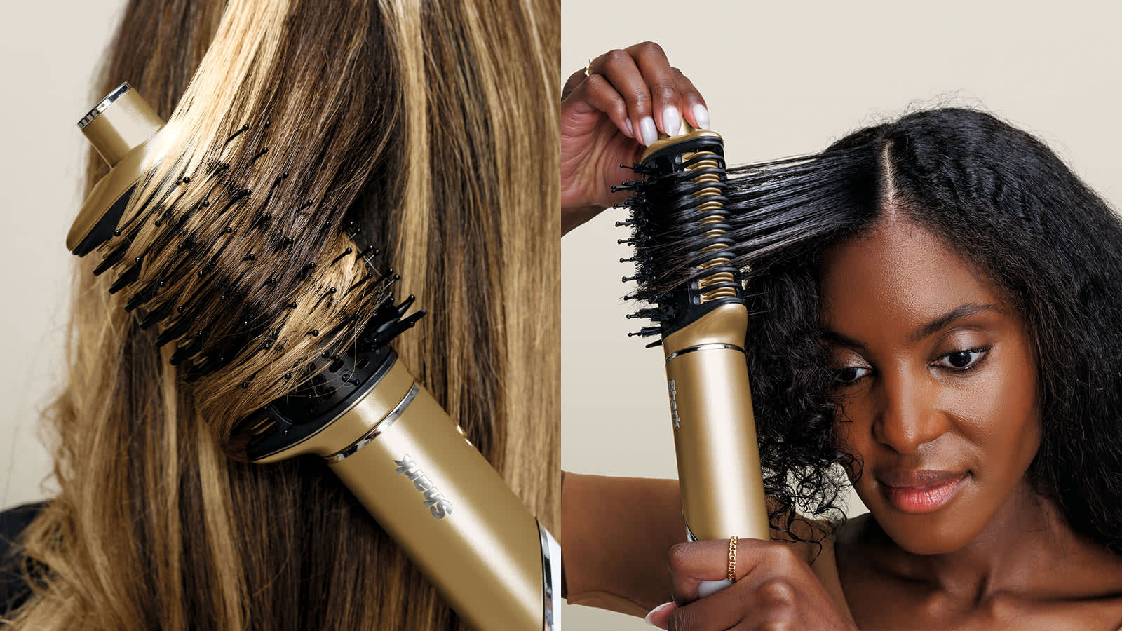 Lissage des cheveux avec Shark Glam.