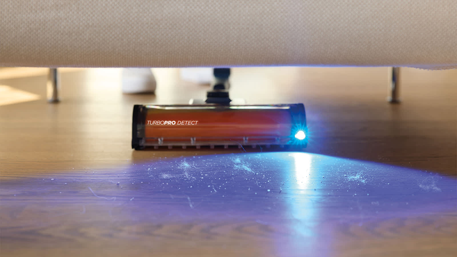 Aspirateur sans fil montrant la fonction Detect