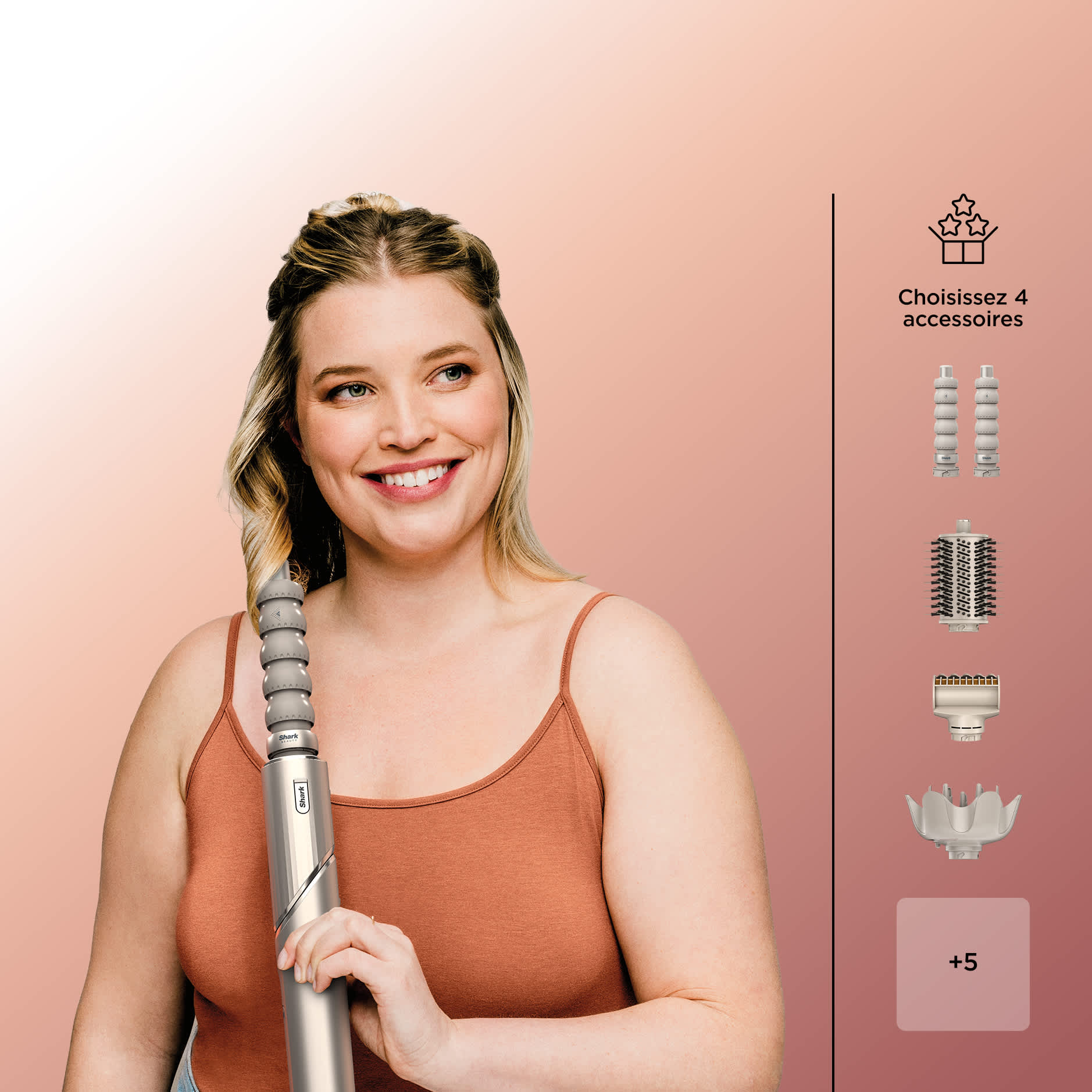 S&egrave;che-cheveux et embouts de coiffage sur mesure Shark FlexStyle
