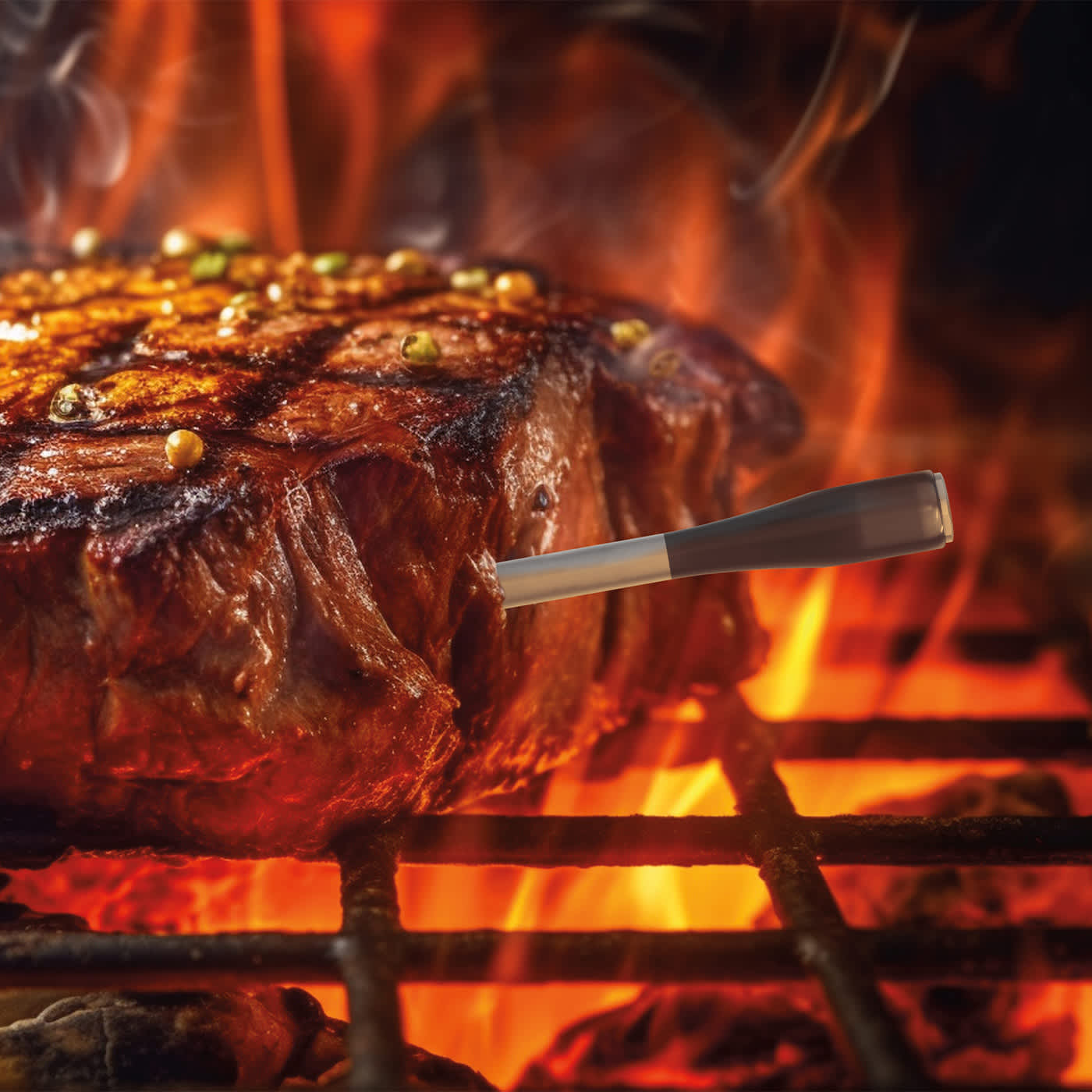 thermosonde ninja dans un steak