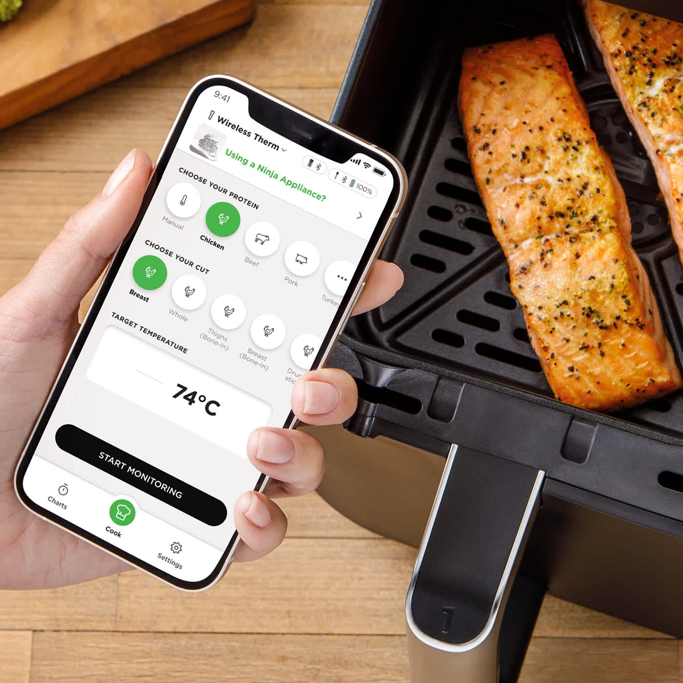 Application mobile pour la thermosonde Ninja.