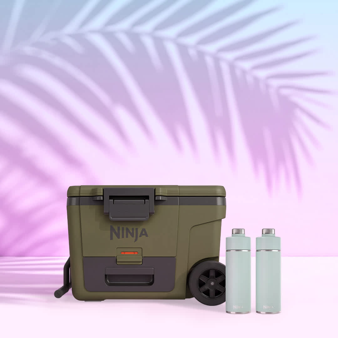 Ninja Outdoor Set: K&uuml;hlbox und 2 Trinkflaschen.