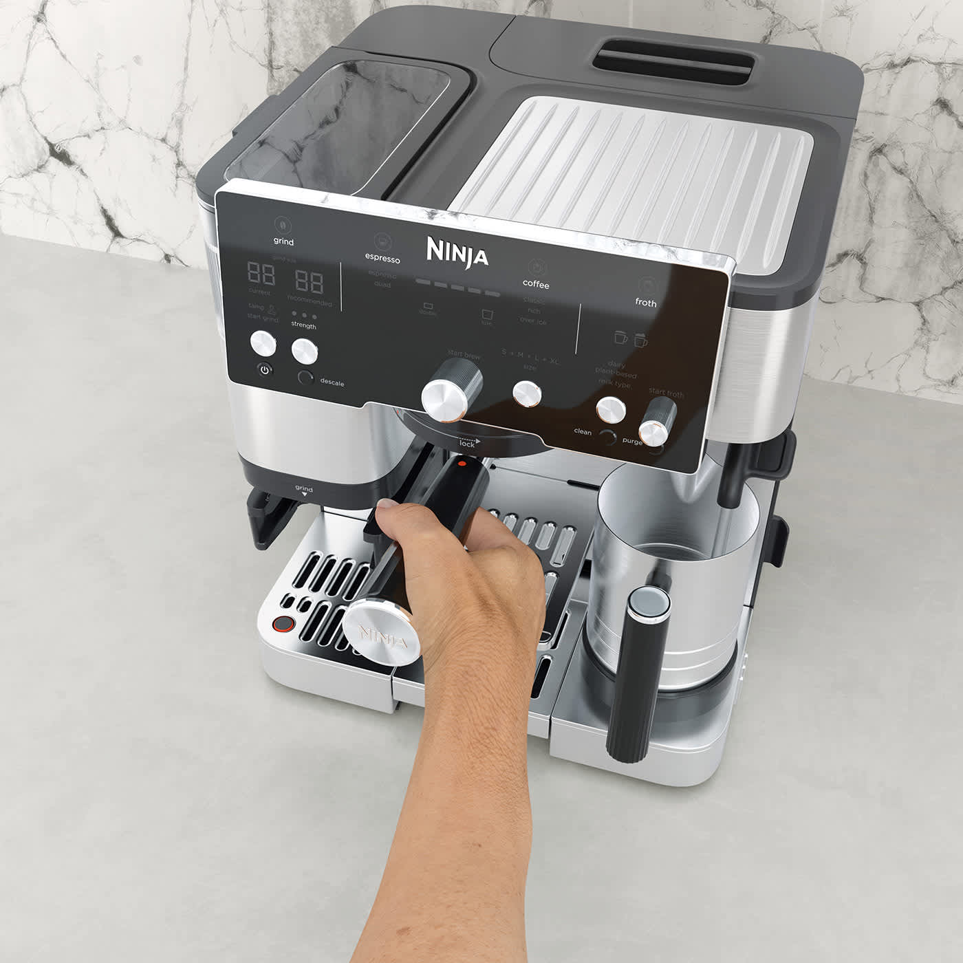 Kaffeemaschine mit Siebtr&auml;ger
