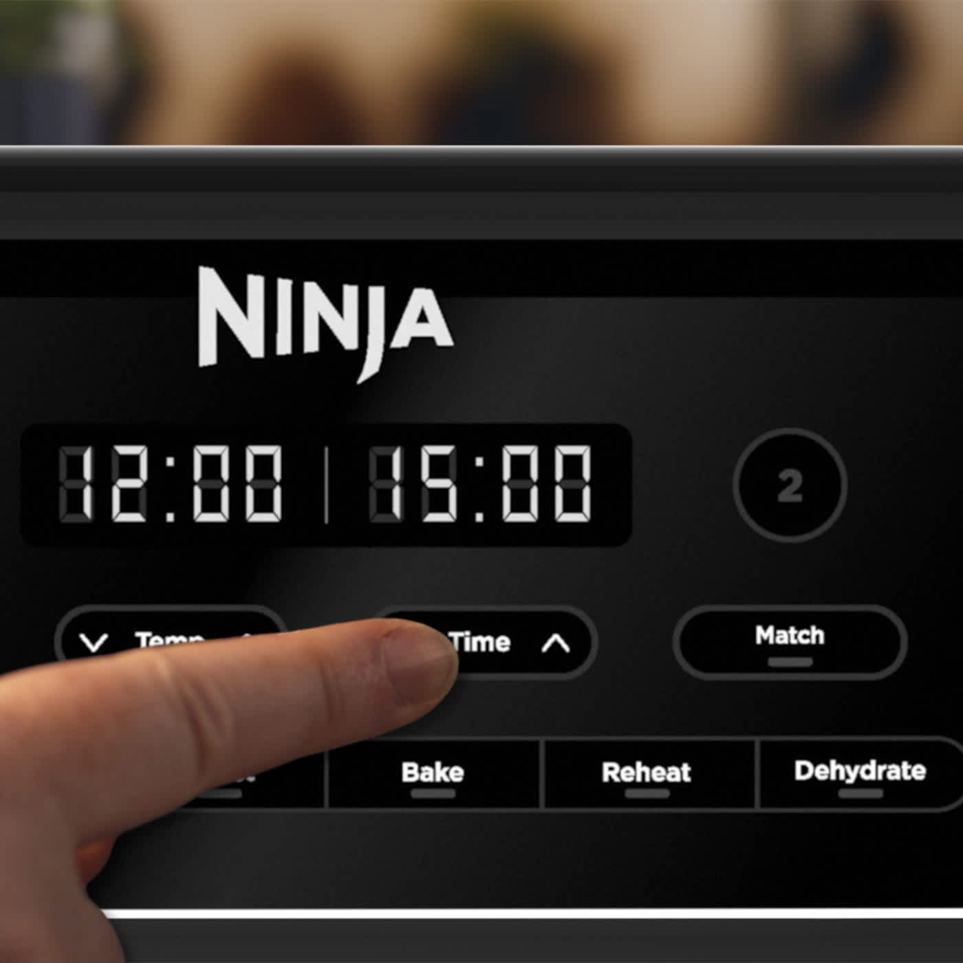 Friggitrice ad aria Ninja Dual Zone da 7,6 L con zoom sull'impostazione del timer