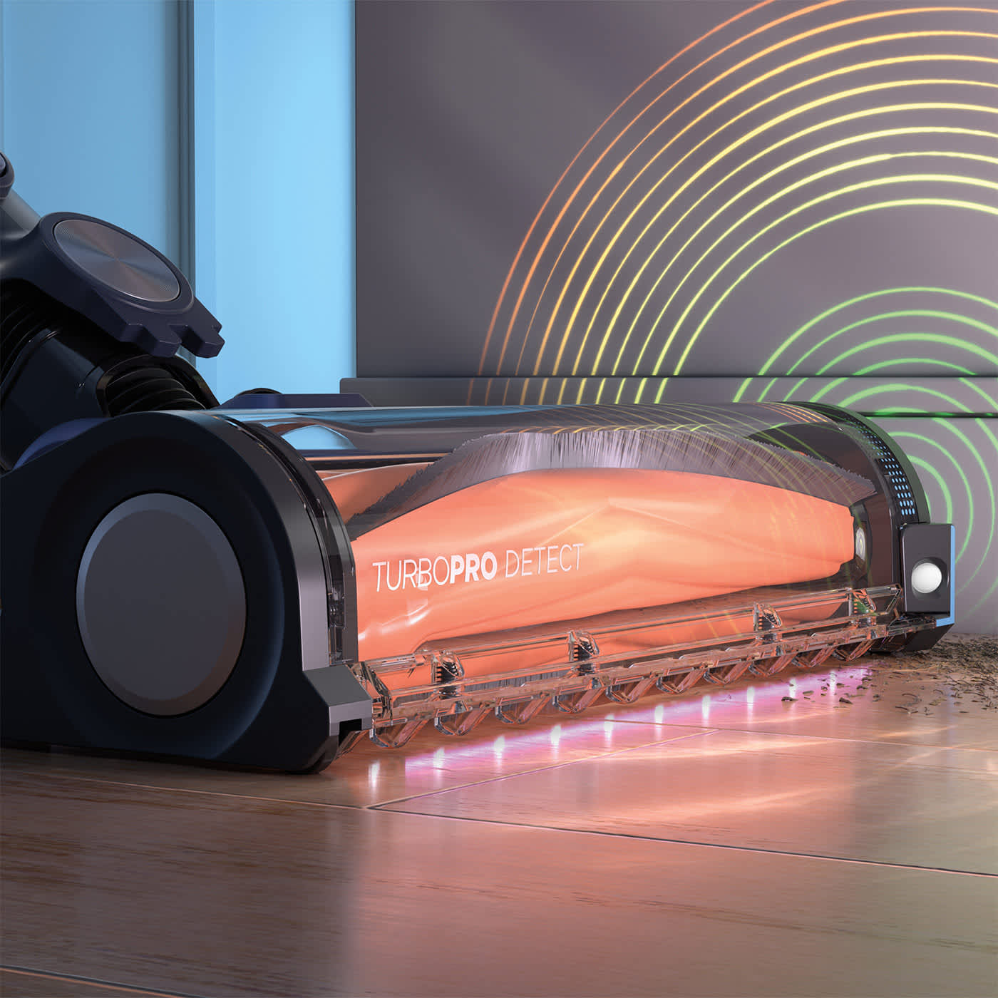 Aspirateur sans fil montrant la fonction Detect.