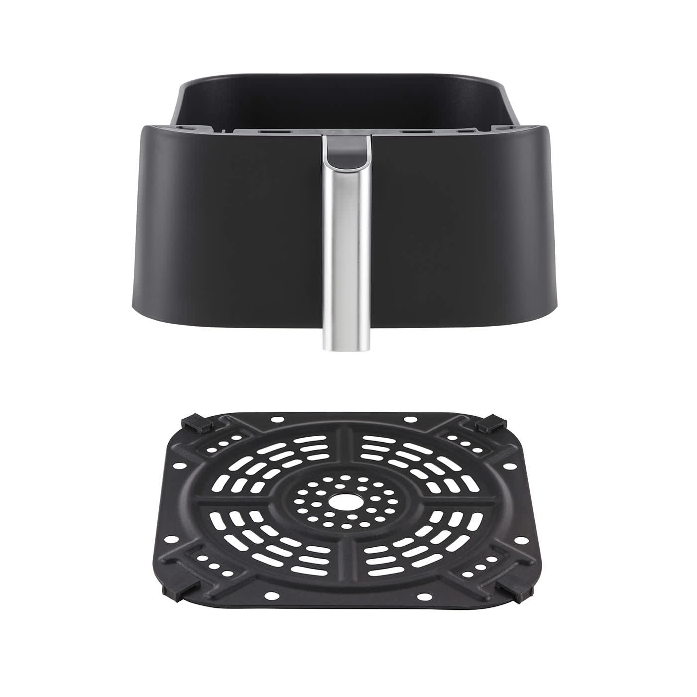 Wyjmowana płyta grillowa w szufladzie air fryera Ninja AF180EU