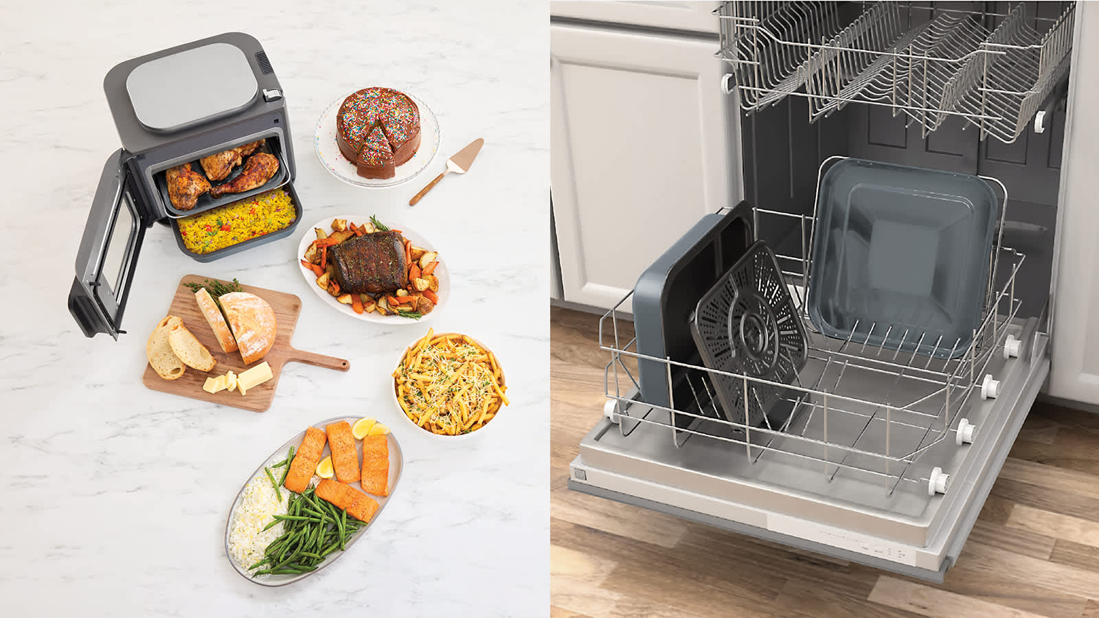 piezas y accesorios de la air fryer ninja combi en un lavavajillas