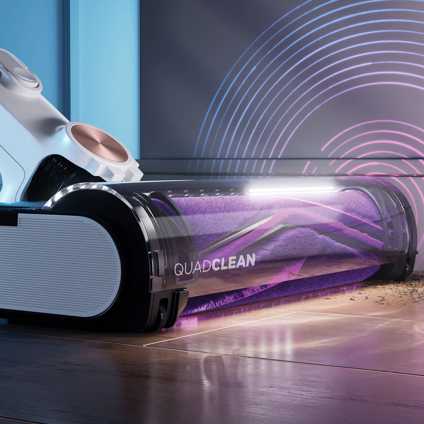 cabezal de la aspiradora con 4 Tecnolog&iacute;as de limpieza 