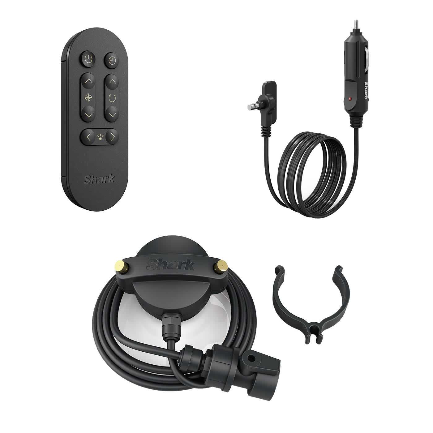 varios accesorios oficiales de los ventiladores de shark