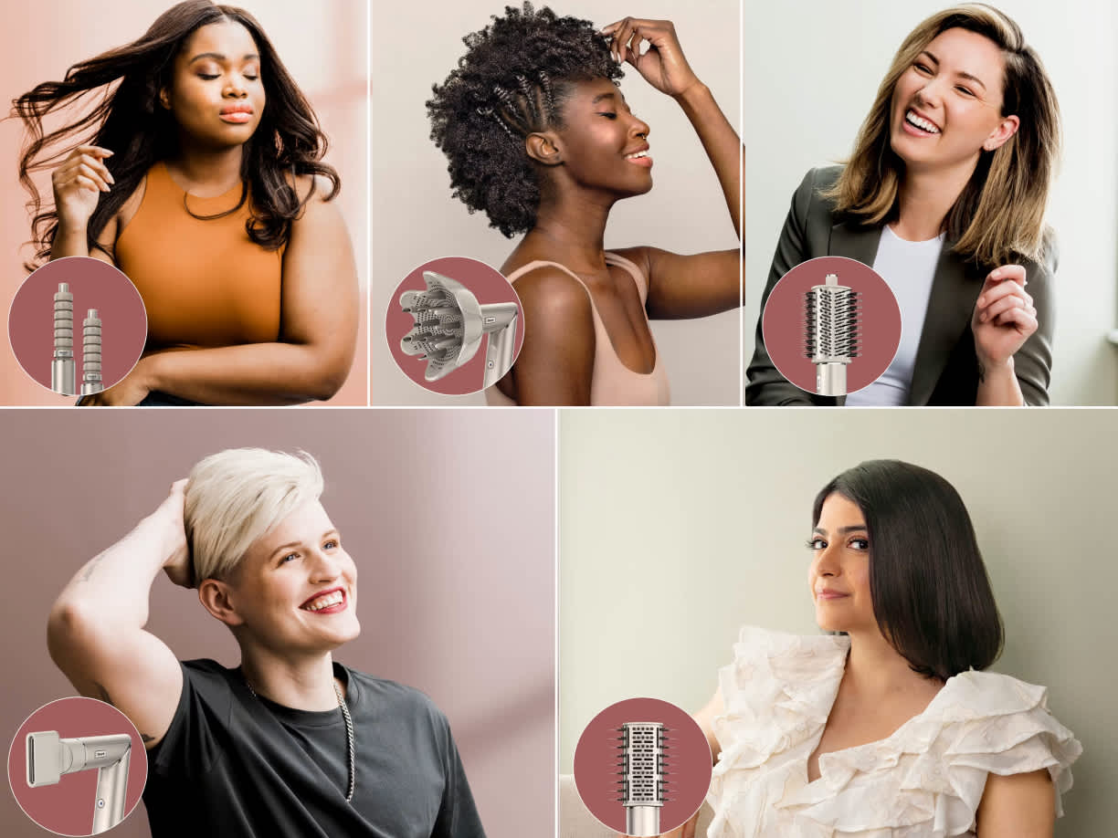 5 mujeres con los cabezales de flexstyle