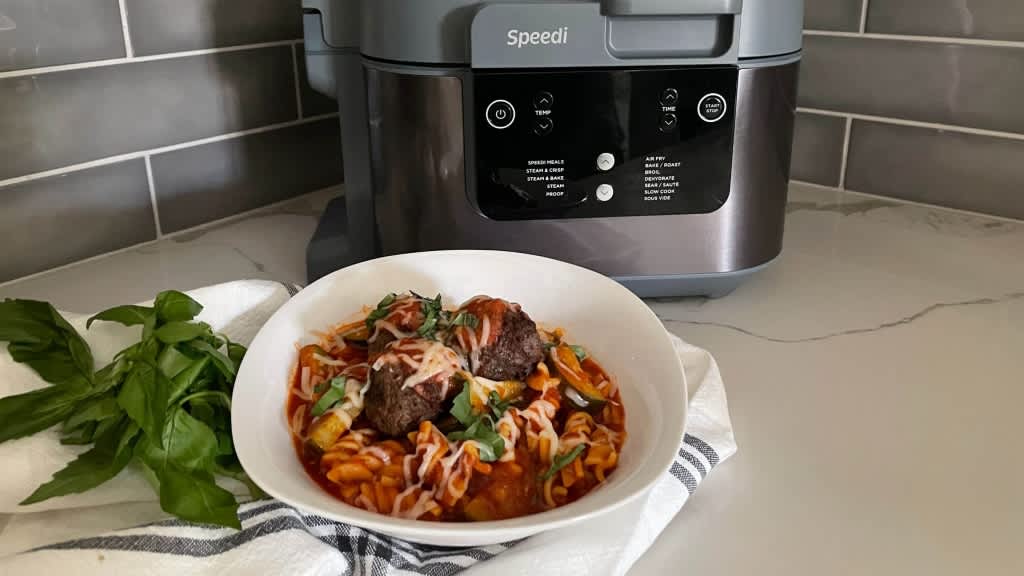 Meatball Pizza Pasta Bowl