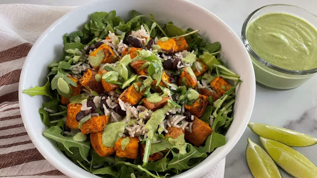 Warm Roasted Sweet Potato Salad