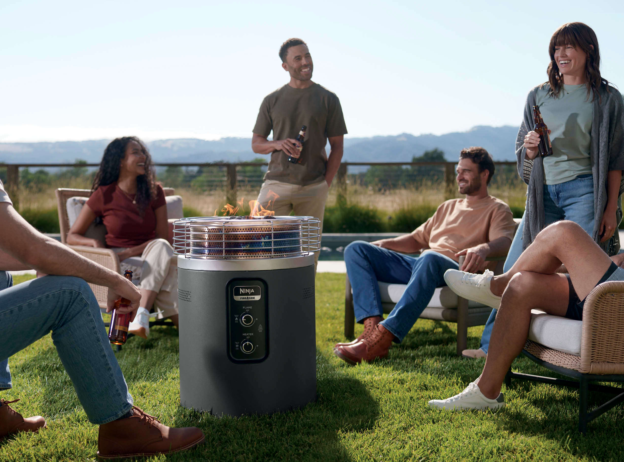 Choose heat, flames, or both