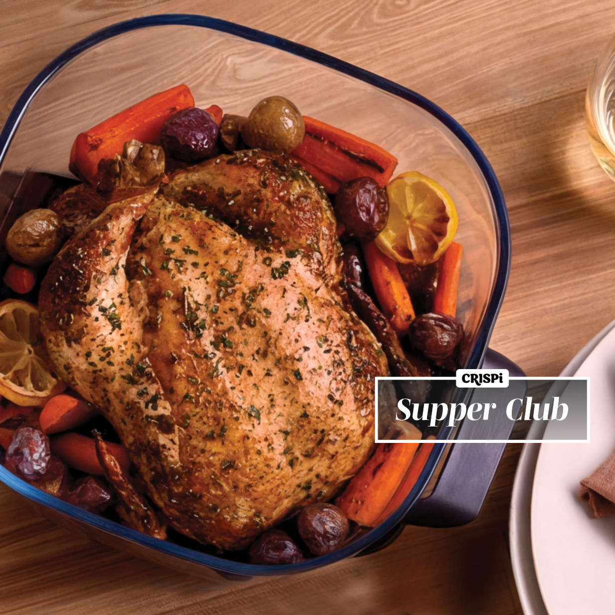 Whole roasted chicken