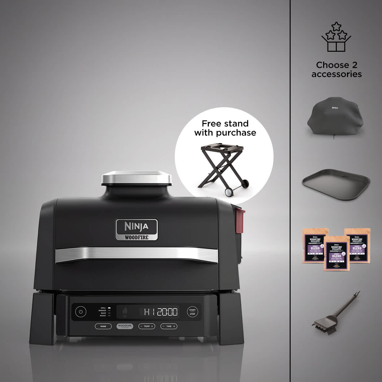 Build Your Own Ninja Woodfire&reg; Outdoor Grill & Smoker