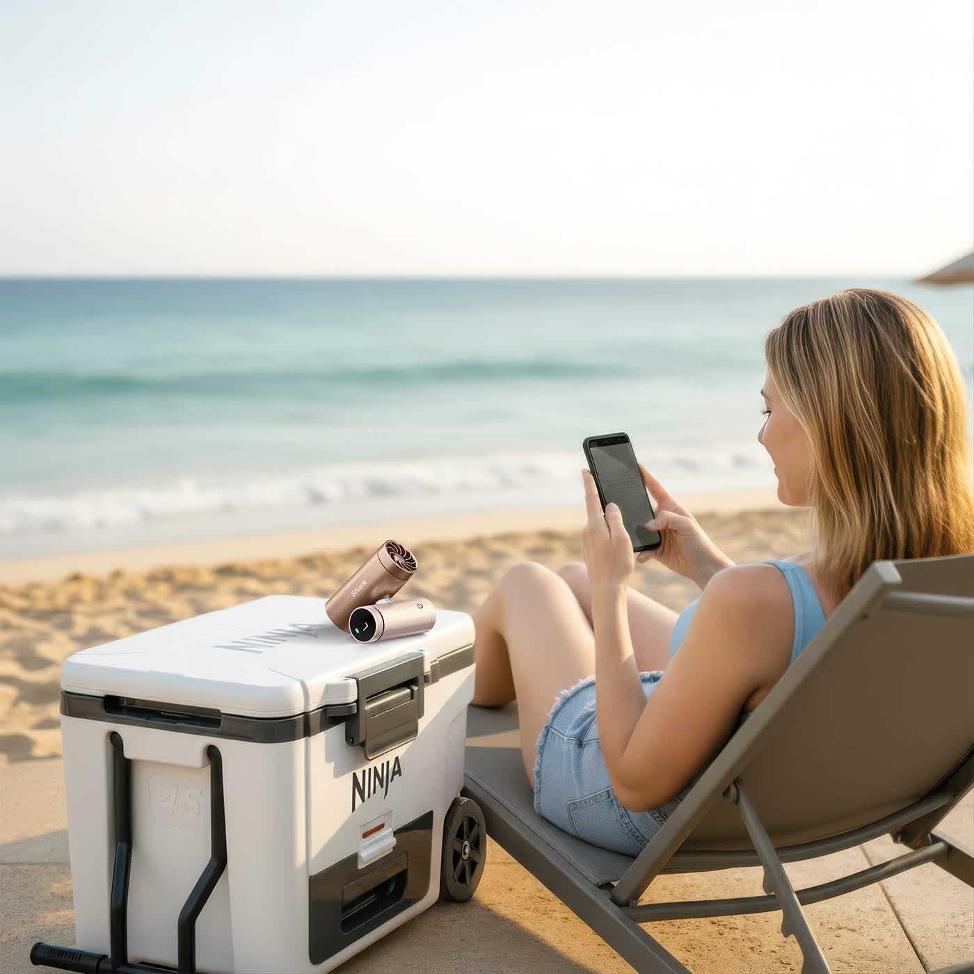 Femme &agrave; la plage avec son ChillPill