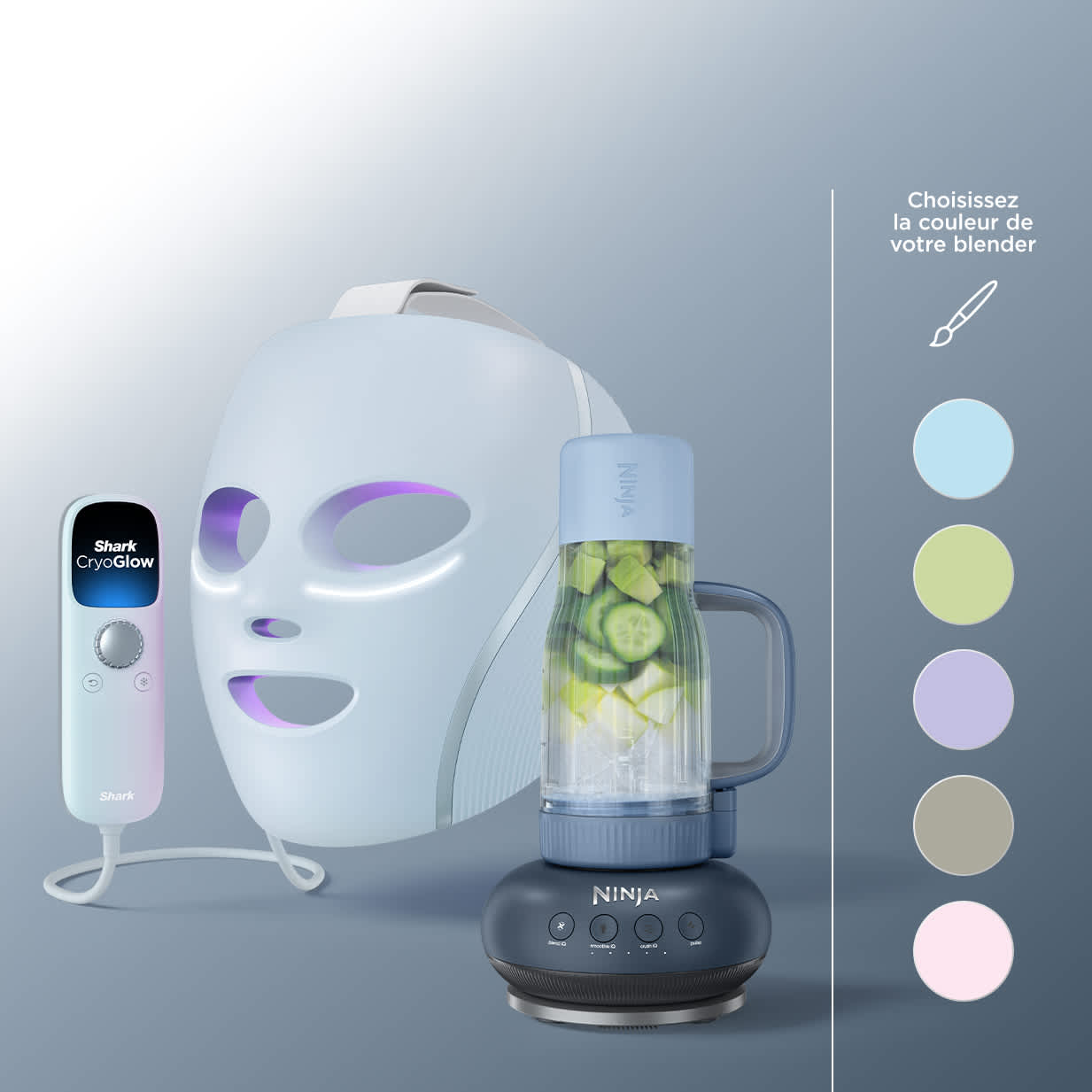 Pack sur mesure Masque LED CryoGlow et blender BlendBoss