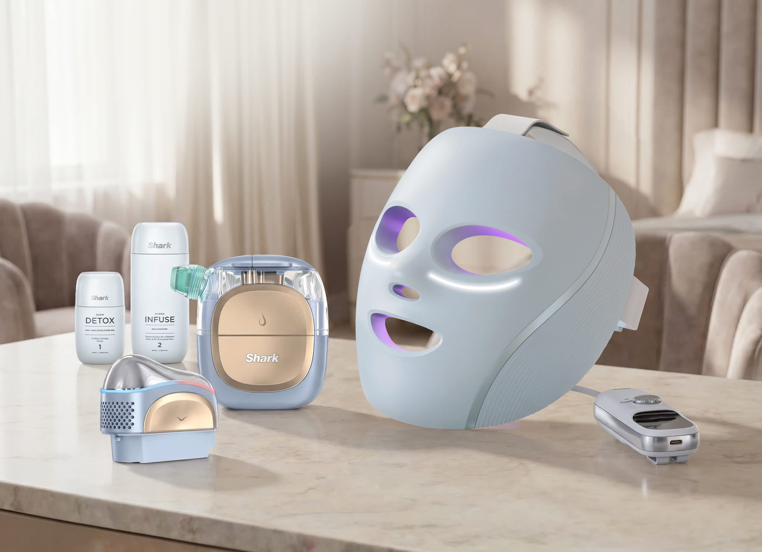 Shark Masque LED CryoGlow et appareil de soin FacialProGlow