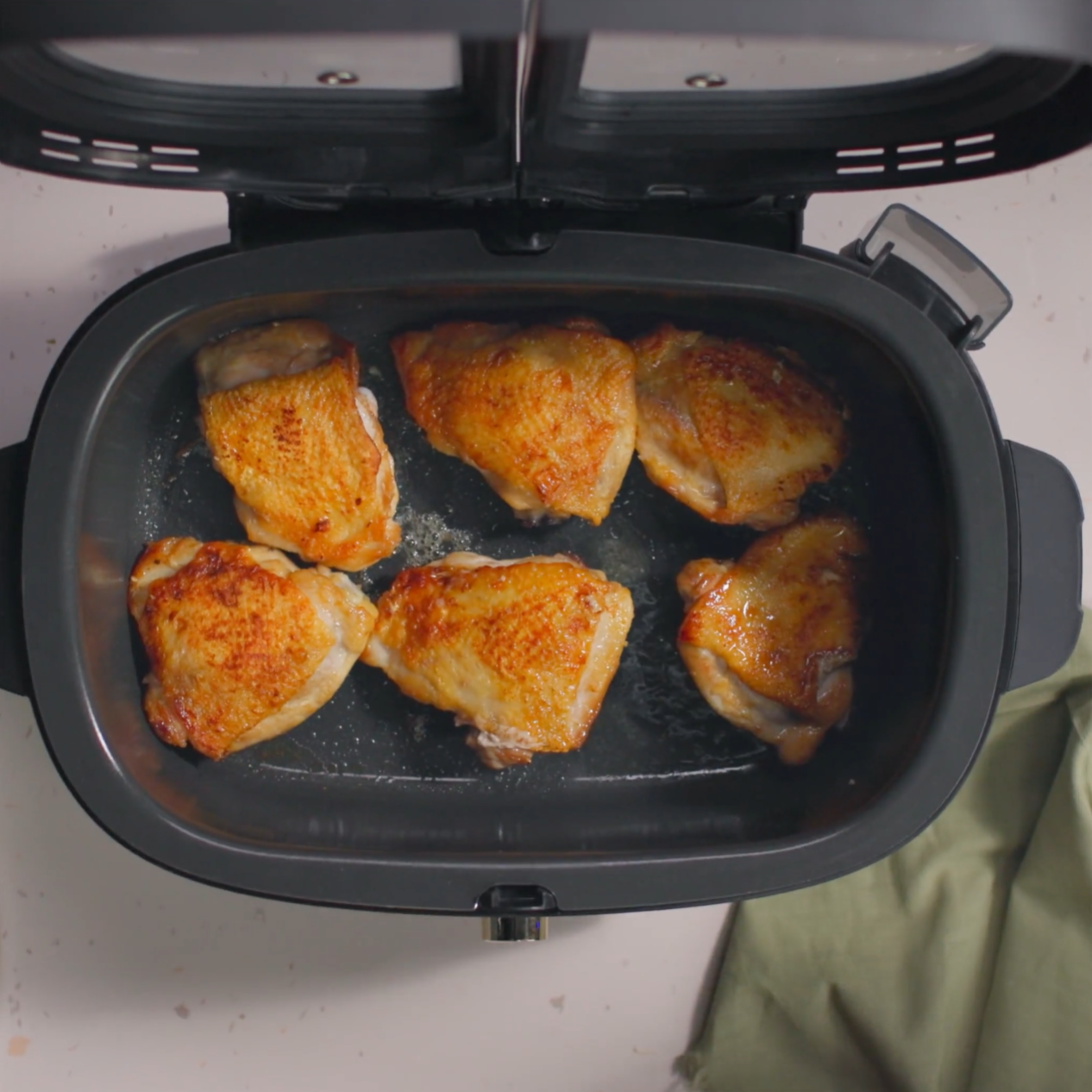 Hauts de cuisses frits  dans la grande cuve du Multipot XL