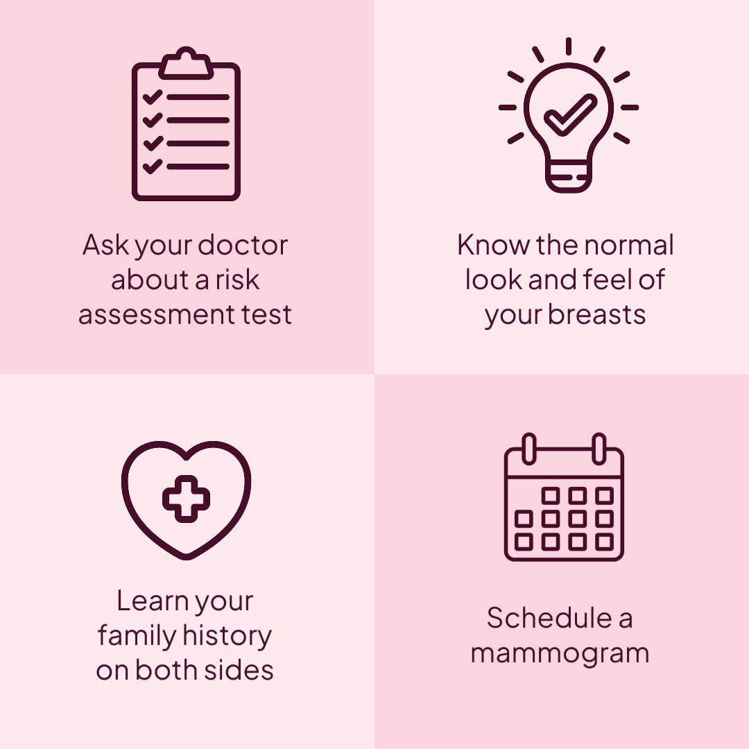 Actions you can take to protect your own breast health.