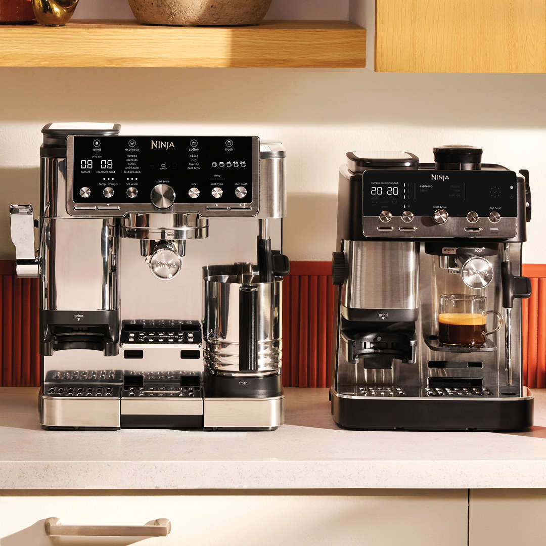 33% smaller than Ninja Luxe&trade; Cafe Pro