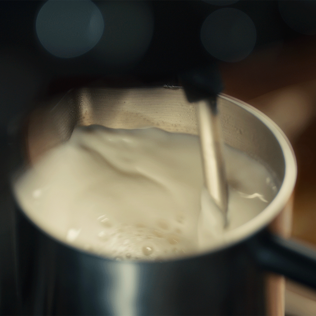 Froth it all.