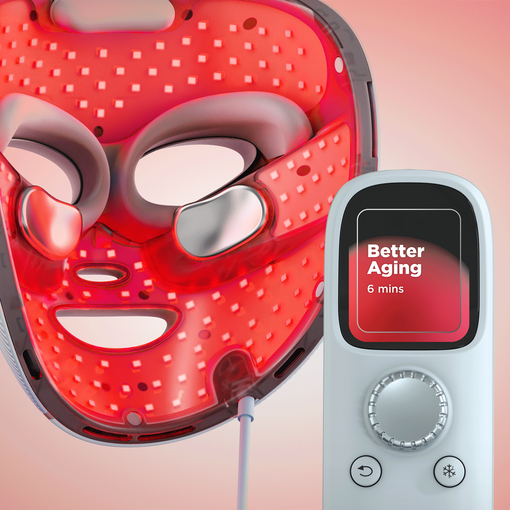 Shark® CryoGlow™ LED Face Mask | Red & Blue Light Therapy Masks