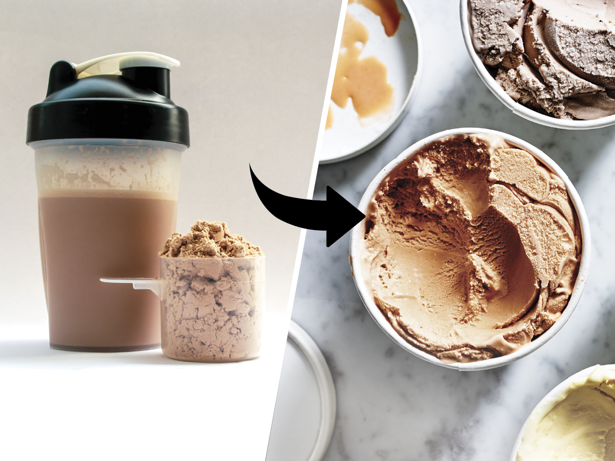 Glace prot&eacute;in&eacute;e pr&eacute;par&eacute;e avec le Ninja Creami.