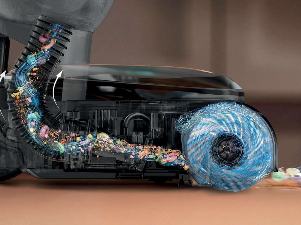 Self-cleans while you clean