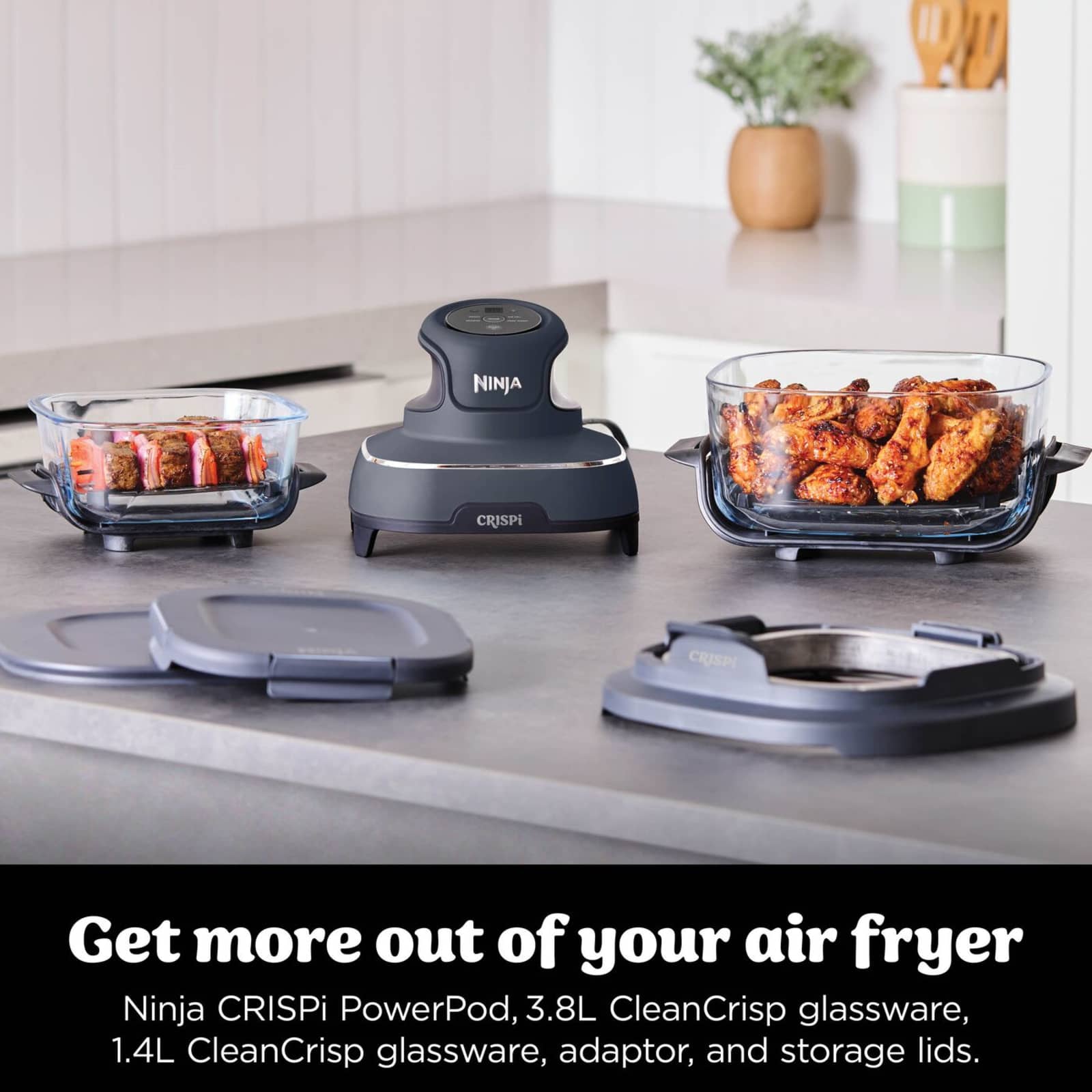 Ninja CRISPi 4-in-1 Portable Glass Air Fryer — Cyber Space detail 1