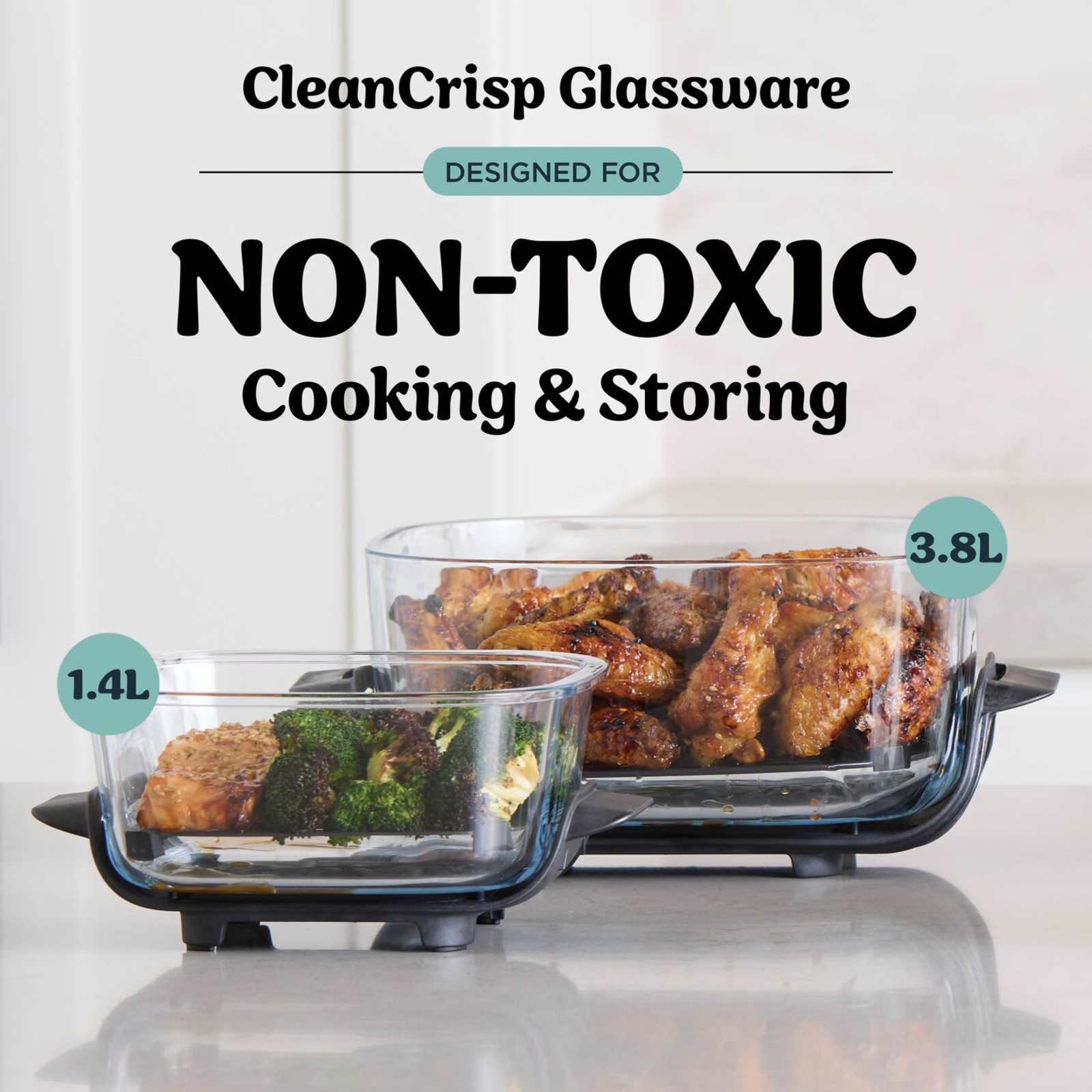 Ninja CRISPi 4-in-1 Portable Glass Air Fryer — Cyber Space detail 3