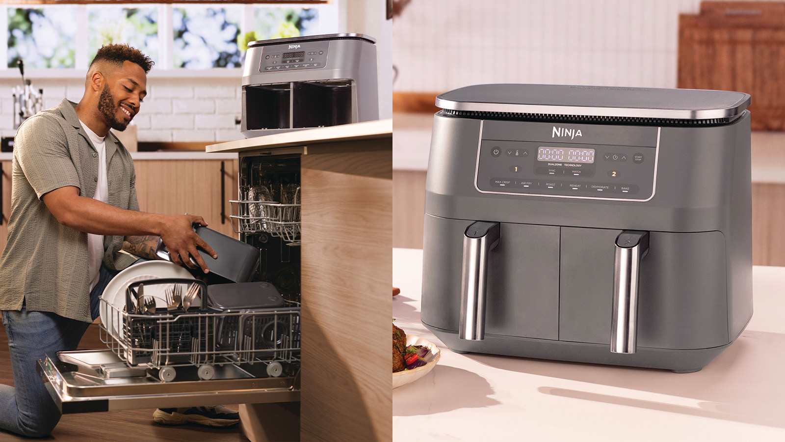 Air Fryer Ninja DualZone, 7.6L, 6-en-1, Gris