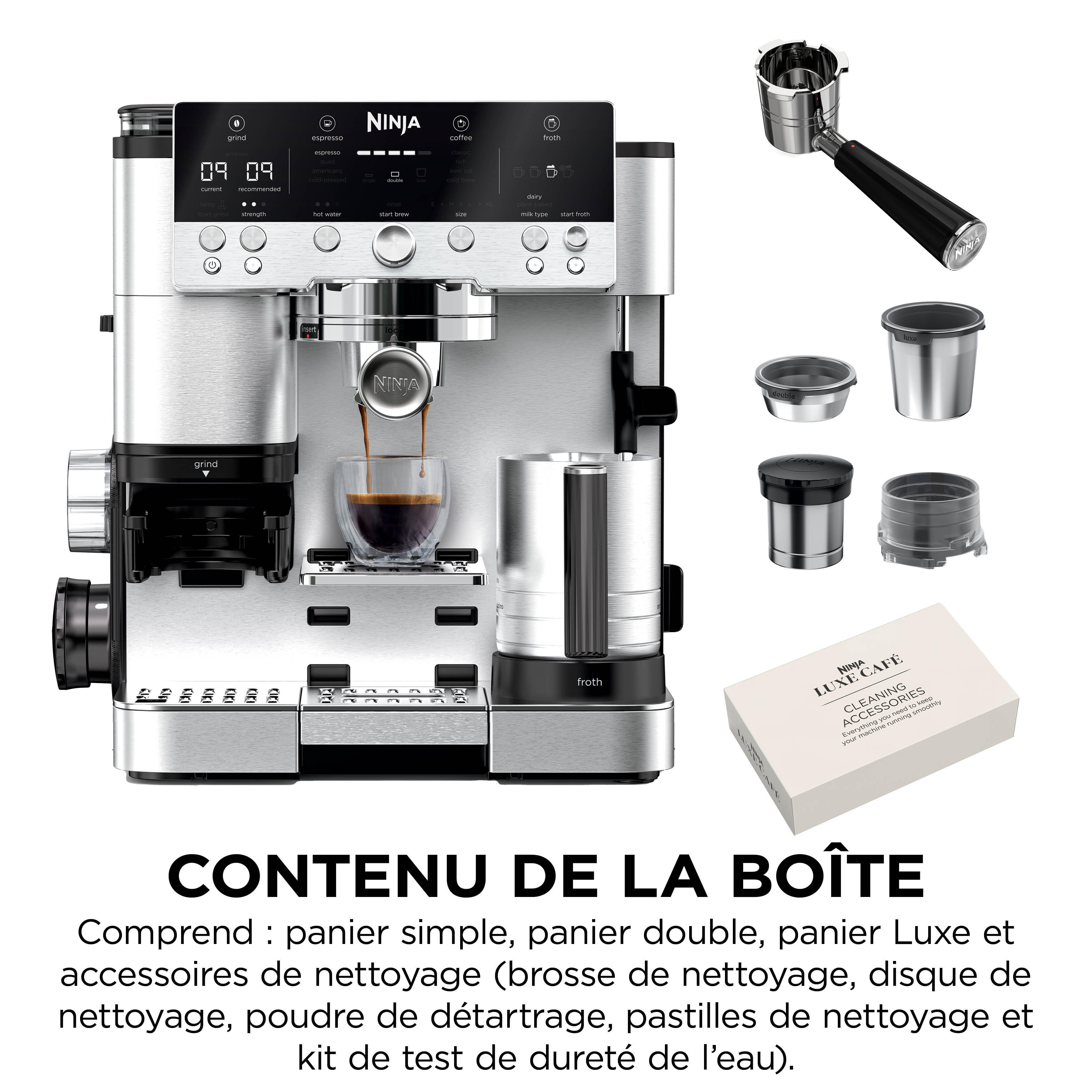 Machine à café semi-automatique Ninja Luxe Café Premier Plus - Argent